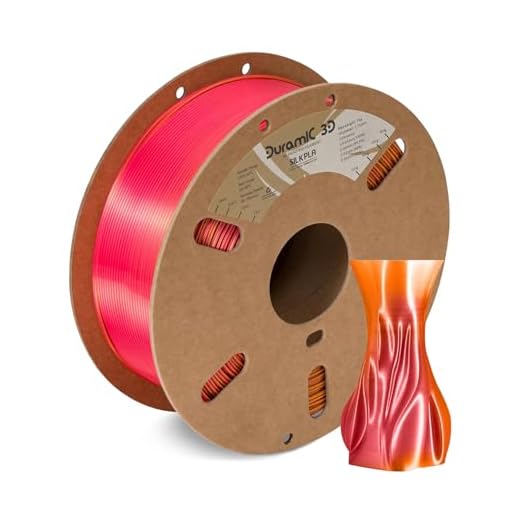 DURAMIC 3D PLA Filament 1.75mm 1kg Spool, Jam-Free High Stifness 3D Printing Filament with Cardboard Spool, No-Tangling No-Clogging Dimensional Accuracy 99% +/- 0.03 mm Silk Gold Red 1 Pack