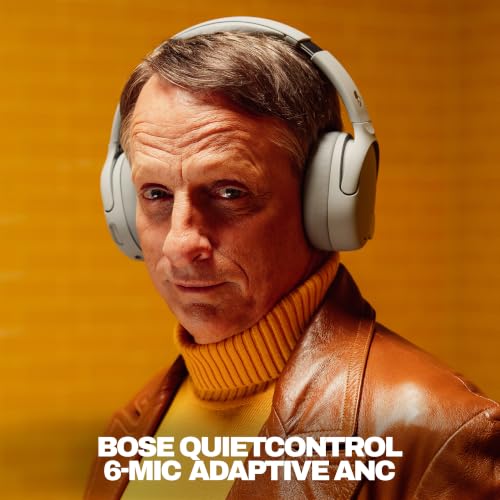 Image of Skullcandy Crusher 1080 ANC Headphones with Sound by Bose - Cement | Multi-Sensory Bass, Active Noise Cancelling, Bose Audio Technologies, 60 Hours Battery, Microphone, Travel, Music, Commuting