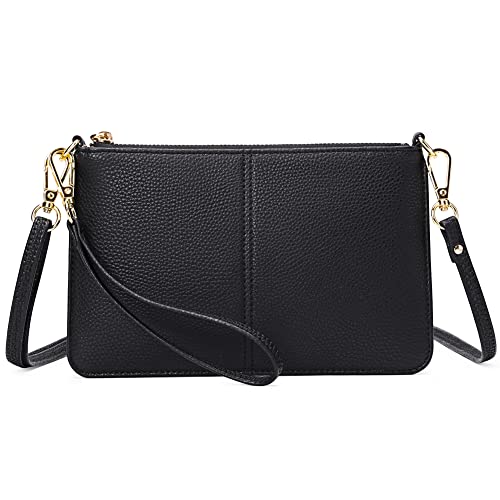 SENDEFN Leather Wristlet Clutch Small Women Crossbody Shoulder Bag Wallet Purses RIFD Card Slots