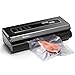 Mesliese Machine Sous Vide Alimentaire 90Kpa Puissant Appareil de Mise Sous Vide, 6-en-1 Compact Machine D'emballage des Aliments, 2 Rouleaux de Sac et 5 Sacs Prédécoupés (Gris Foncé)