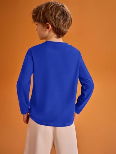 Image of Haloumoning Kids Boys Long Sleeve Crewneck T-Shirts Tee Tops 5-14 Years