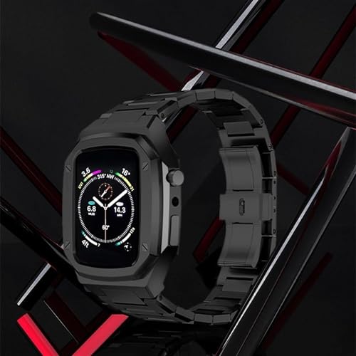 Kit de modificación de acero para Apple Watch 45mm que transforma tu reloj en una pieza de lujo 5