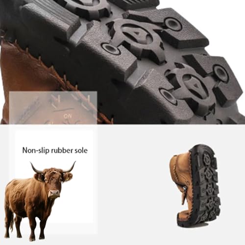 Matufit Shoes for Men, 2025 New Men's Genuine Leather Waterproof Non-Slip Fashionable Orthopedic Shoes, Lightweight Loafers4