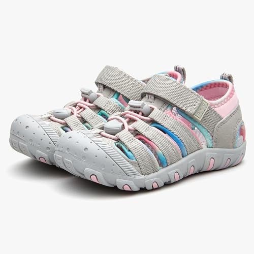 Image of Weestep Toddler Little Kid Boys and Girls Close Toe Hook Loop Sandal