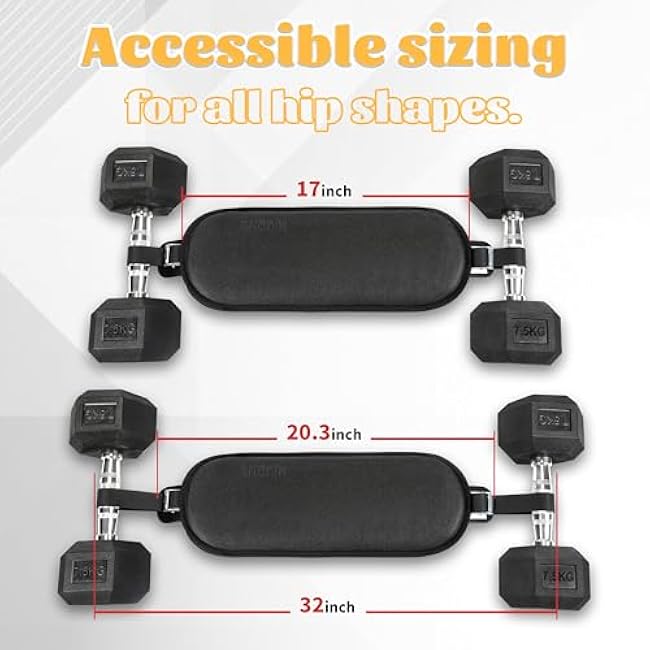 Hip Thrust Belt, Dumbbell Hip Thrust Belt for Kettlebells or Grip Plates, Thicker Slip-Resistant Leather Glute Bridge Pad Machine for Booty Workout of Home Gym
