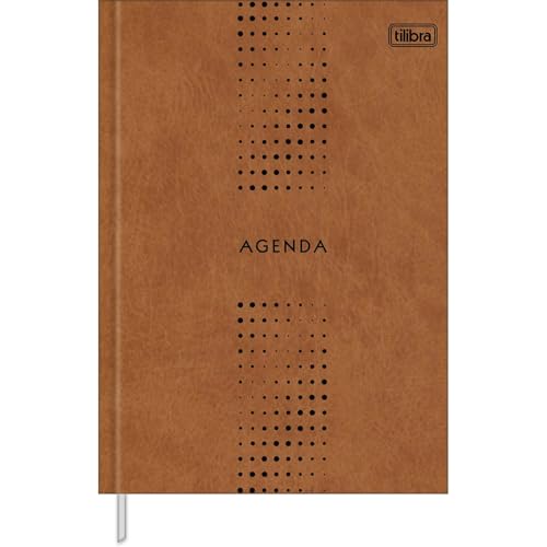 Tilibra - Agenda Executiva Costurada Diária 14,5 x 20,5 cm Prátika Permanente - Caramelo