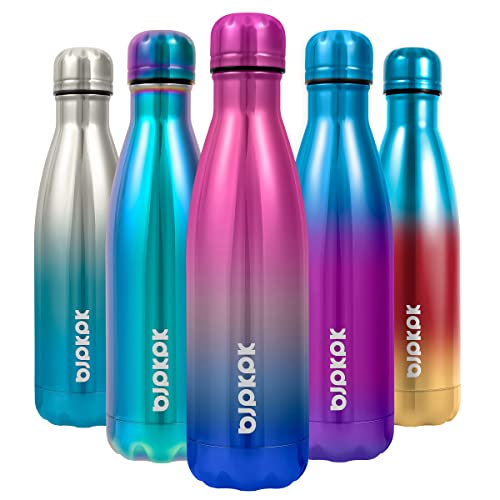 Image of BJPKPK 17 oz Insulated Water Bottle, Stainless Steel Flask, Leak Proof