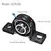 uxcell 2pcs UCP206 Pillow Block Bearings 30mm Bore Bearing Units Cast Steel Flange Mounted Bearing Housing