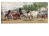 ELITEART-The Horse Fair by Rosa Bonheur Oil Painting Reproduction Giclee Wall Art Canvas Prints Size:40'x20'