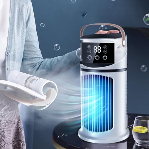 Portable Air Conditioner, With Remote, Quiet With 9 Speeds, Fast Cooling Windowless Air Conditioner, Evaporative Personal Air Cooler Fan, With Light For Living Room, Bedroom image 6