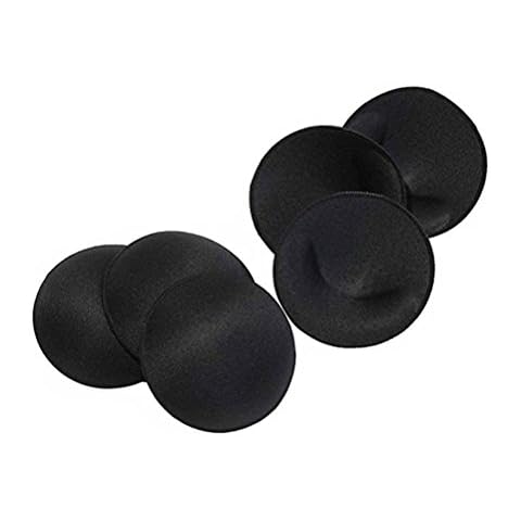 Tinksky 3 Pairs Bra Pads Round Insert Pad Sport Bra Pads Removable Inserts Bust Enhancer for Swimmer (Black) Cover