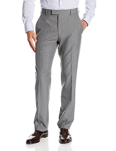 Kenneth Cole Reaction Men's Solid Gabardine Slim-Fit Flat-Front Dress Pant