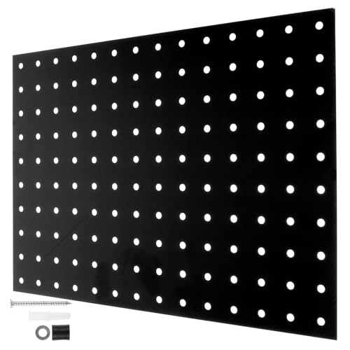 Organizador de Herramientas de Garaje en Panel Metálico Negro para Pared de Taller Moderno