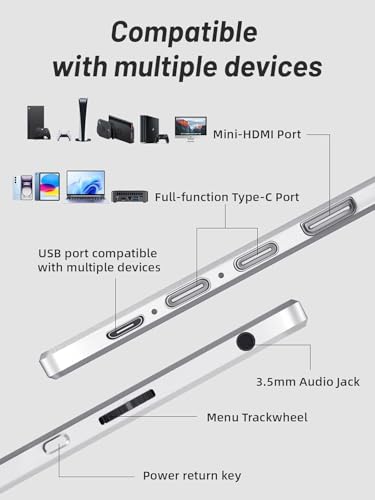 Image of 15.6 inch Portable Monitor Touchscreen 4K OLED 3840X2160 100000:1 10-Point Touch Screen Gaming Monitor, with Protective Cover, HDMI USB C Travel Monitors for Computer, Mini PC, PS5 /4