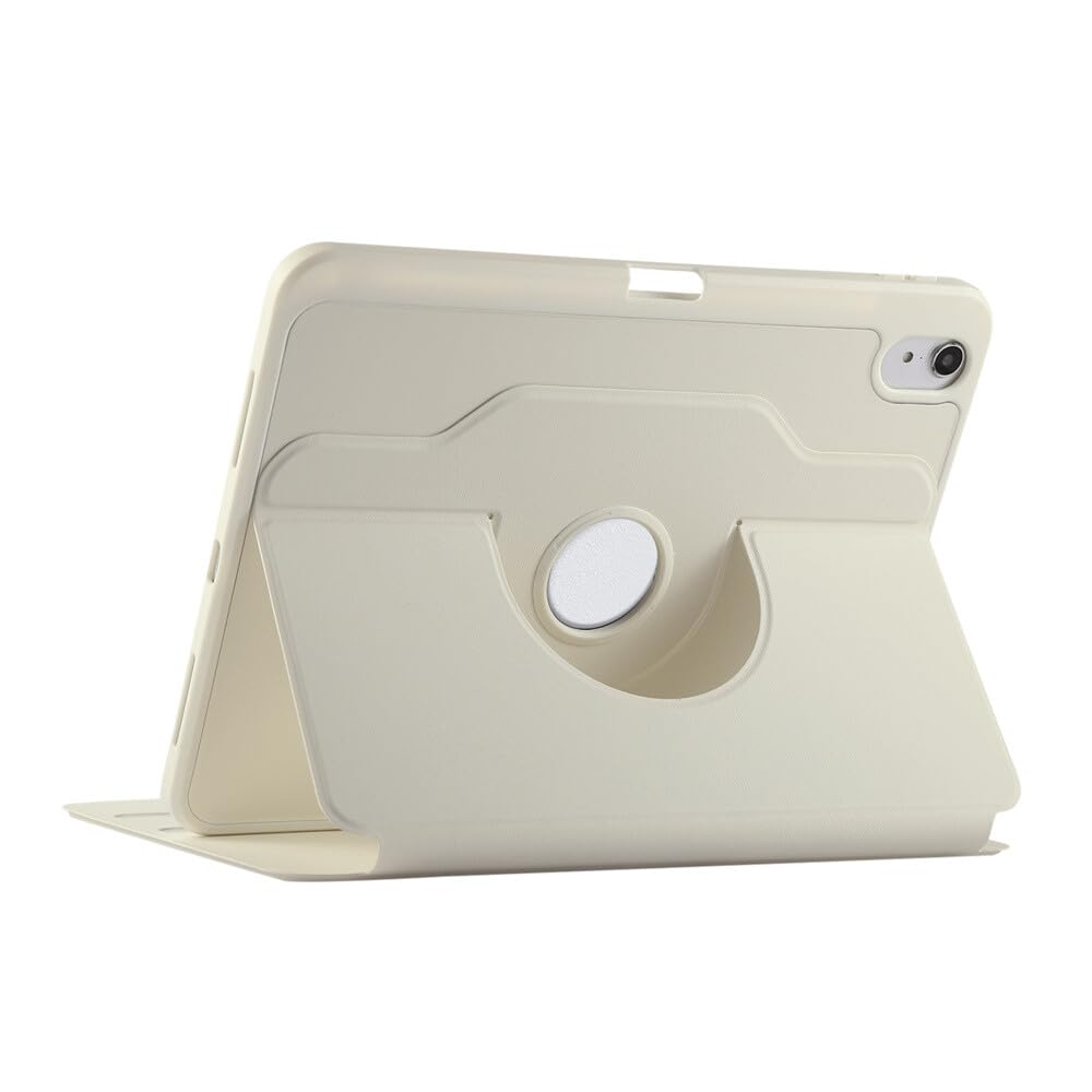 Étui en cuir dur iPad Air 5e génération rotatif blanc au design épuré - 8