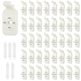 Ainiv 40 Stück Spurlose Bilderhaken, Bilder Haken Wand, Bilderrahmen Fixierung, Wandhaken Wandnägel, Bild Hängende, zum Aufhängen von Bildern Uhren Gemälde Poster Spiegeln, Weiße