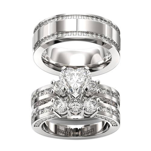 TWO RINGS wփZbg ނƔޏ̃v~XO Jbv uC_Zbg fB[X 925X^[OVo[ n[gJbg AbTiCg Y `^ dグ w, women's size 10 & men's si