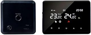Programmable WiFi Smart Thermostat for Home, Remote Control Tuya/Smart Life, TUYA Wireless WIFI Smart Thermostat For Wall-Mounted Boilers/Water Floor Heating(Black)