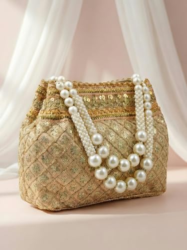 Image of Adiva Potli Handbags For Women | Potli Bags For Ladies For Wedding | Potli Bags For Women | Wedding Bags For Woman | Batwa Potlis Hand Bag | Designer Potli Bag For Ladies For Marriage