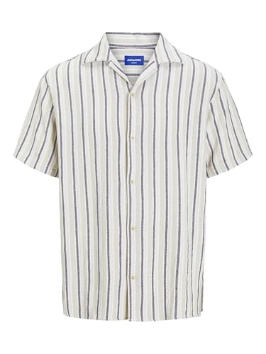 JACK & JONES Jorcoba Stripe Resort SS Sn Pls T-Shirt à Rayures, Tint Celadon, XXXXL Hommes
