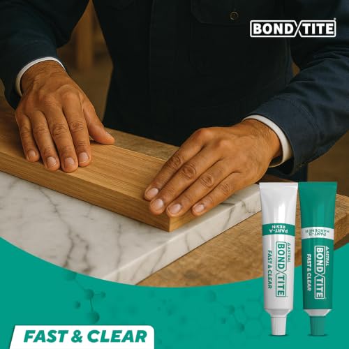 Image of Bondtite Fast & Clear Tube 36g |(Pack of 2)| 5-Min Quick Setting | Transparent, Odourless, High-Strength Two-Component Adhesive for Glass, Marble, Tiles, Wood & DIY Repairs