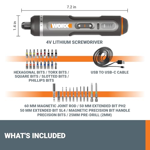 WORX 4V Lithium Screwdriver