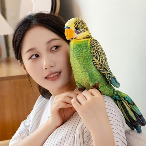 Image of Tickles Cute Parrot Soft Stuffed Plush Bird Toy for Kids Boys & Girls Birthday Gifts (Size: 30 cm Color: Green)