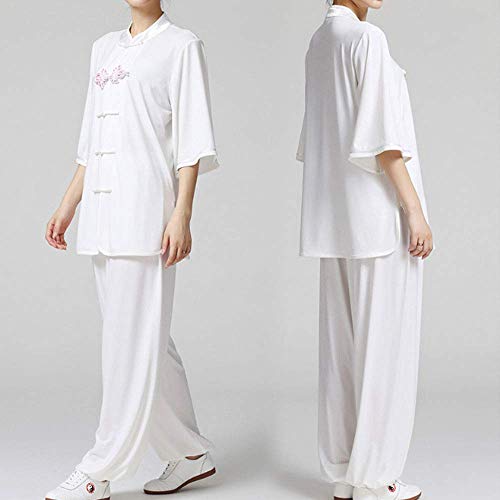 Sennian Tai Chi Suit Clothing Unisex Uniforms Kung Fu Martial Arts Sets Wing Chun Costumes Qi Gong Shaolin,White1-2Xl #TOP2