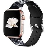 Kompatibilität: Dieses Silikon iWatch Armband ist nahtlos kompatibel mit Apple Watch SE, Apple Watch Series 6, Series 5, Series 4, Series 3, Series 2, Series 1, Nike +, Sport & Edition. (Hinweis: Das Uhrengerät ist nicht im Lieferumfang enthalten)