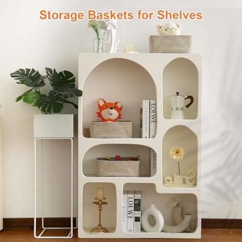 Ordn2Ordn Small Baskets for Organizing, Small Woven Storage Baskets for Shelves, 3 Pack Basket for Nursery, Bathroom and Living room, 11x7.5x4.5 in, Mixed Brown - Image 2
