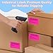 PARLAIM 2.25 X 1.25 inch Square Direct Thermal Printing Label, 1000pcs Tearproof Fluorescent Pink Barcode Thermal Sticker Color Coding Label