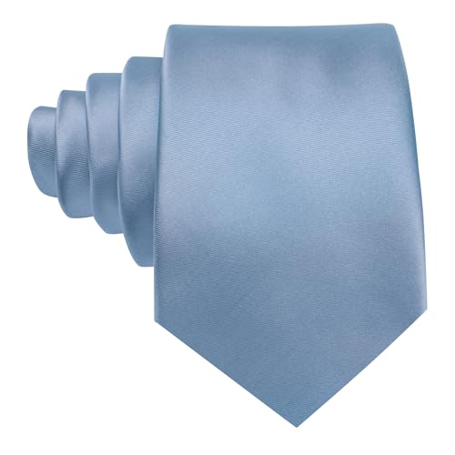 Image of Barry.Wang Silk Ties for Men Fun Necktie and Tie Clip Set for Wedding Party Business Formal Extra Long