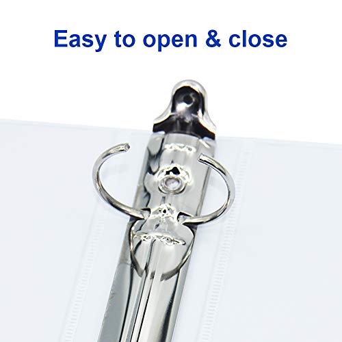 Comix-1-inch-3-Ring-Binder-Durable-Presentation-White-View-Binders-Holds-200-Sheets-8pack-A2130WH-8