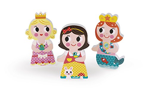 Janod Funny Aiment Bois Princesses : jeu magnétique en bois