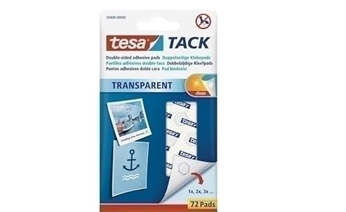 PUNTO ADHESIVO TESA TACK TRANSPARENTE 72 UNIDADES 6PACK