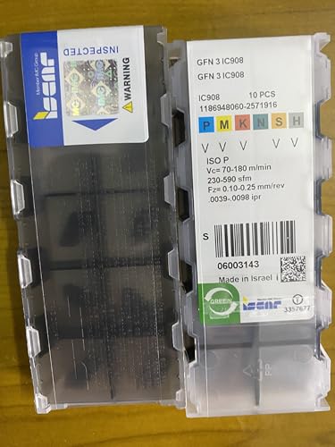 GFN3 IC908 /Industrial indexable Carbide Inserts 10 Pcs