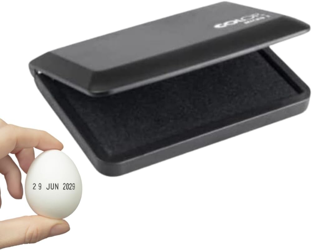 Handy Stamps Micro 1 Ink Pad - with Black Egg Safe Ink - Ideal for Marking Eggs