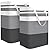 2-Pack Large Laundry Basket, Waterproof, Freestanding Laundry Hamper, Collapsible Tall Clothes Hamper with Extended Handles for Clothes Toys in the Dorm and Family