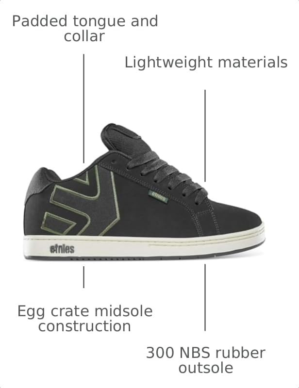 Image of Etnies Fader - Classic Skate Heritage Style with on-Trend Puffy Look, Reinforced Cupsole, Cushioned Fit, Everyday Sneakers