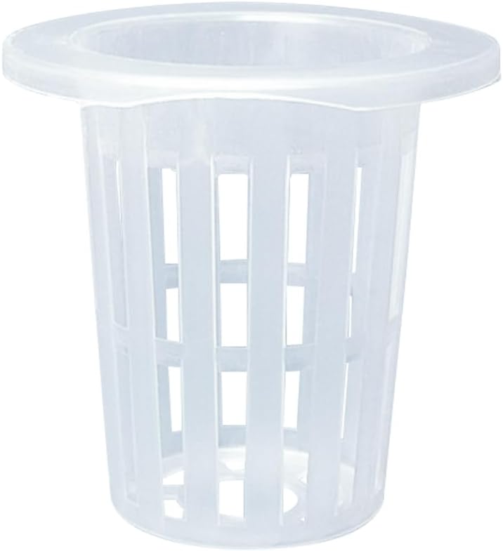 50 Pcs Clear Flower Pots, Slotted Mesh Soilless Culture Pot For Vegetable, Houseplants, Garden, Greenhouse, Slotted Mesh Net Cups For Hydroponics