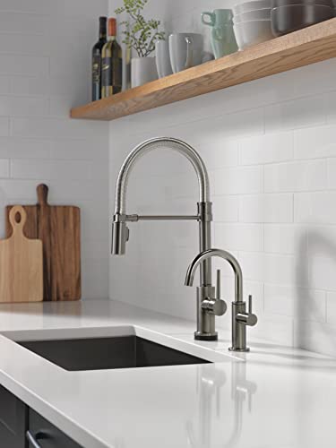 Image of Delta Faucet Instant Hot Water Dispenser Faucet Black, Instant Hot Water Tap, Hot Water Faucet, Black Stainless 1930LF-H-KS (Tank and Filter Not Included)