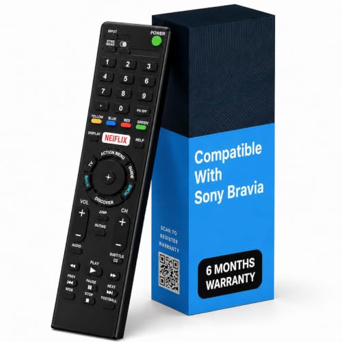 Image of ZdalaMit Original Remote Control Compatible with Sony Bravia TV Remote Control URC 153 Fit for Smart LCD LED UHD OLED QLED 4K Android Televison & All Sony TV's with Hot Keys