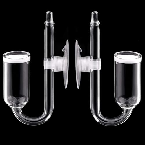 Yerleomit CO2 Diffusor Aquarium mit 2 Saugnapf, 20mm CO2 Aquarium Diffusor CO2 Diffusor für Aquarium Pflanzen Tank Zubehör Bepflanzte Aquarien