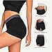 Lakpoau Unterhosen Damen Radlerhose Boxershorts Damen Unterwäsche Baumwolle Shorts Panties mit Bein mit Kurz Bein Boxershorts Unter Kleid Rock Anti Scheuern Pantys 4er Pack BL-M-4