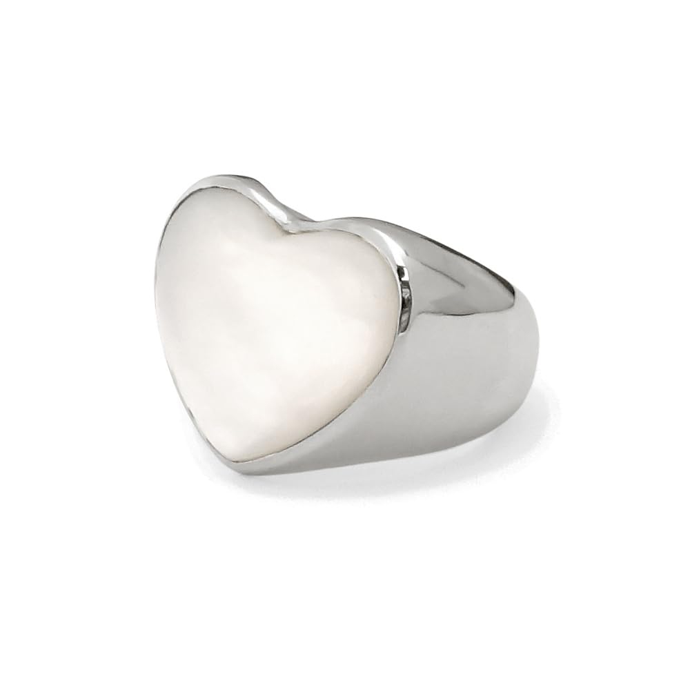 Amazon.co.jp: ANNIKA INEZ Pearl Heart Ring, Large Ring, Pearl