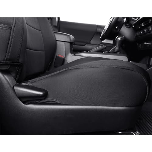 Image of EKR Custom Fit Tacoma Car Seat Covers for Toyota Tacoma 2024 2025 2026 Xtra Cab SR - Full Set, Neoprene (Black)