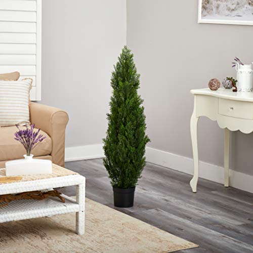 Nearly Natural 5172 4Ft Faux Cedar Tree, Outdoor Front Porch Décor thumb #1