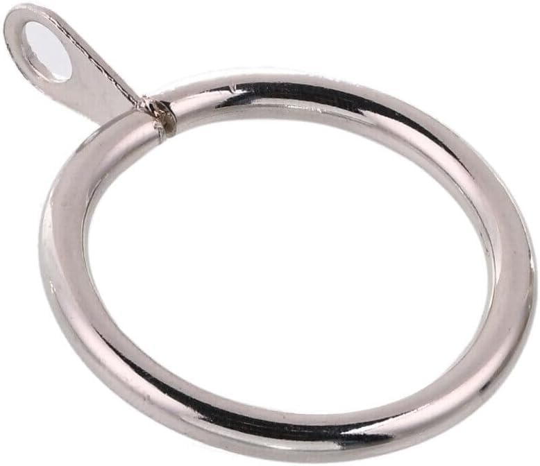 Lister Cartwright 28mm Curtain Rings Brushed Steel Metal (10x Curtain Rings)