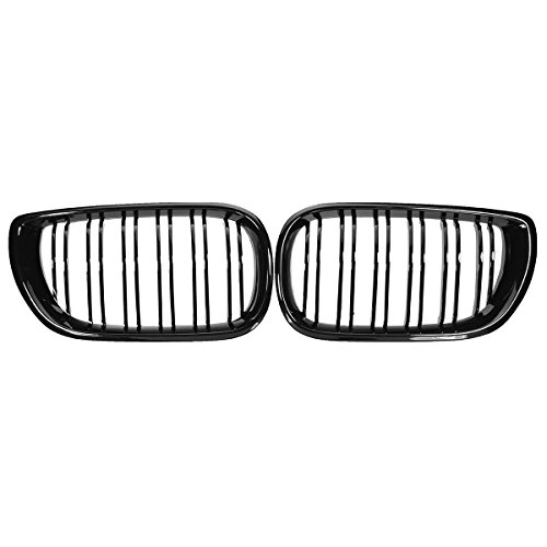 Parrilla delantera de capó premium negra brillante para Serie 3 E46 2002-2005