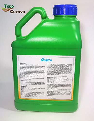 Abono foliar 5 litros. Bioestimulante Rico en aminoácidos Libres Que Reduce el Consumo de energia de la Planta.